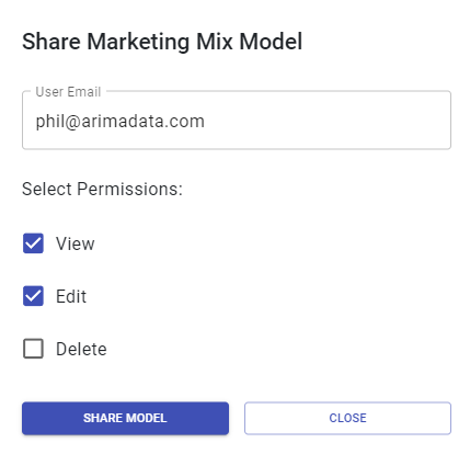 Share your marketing mix models